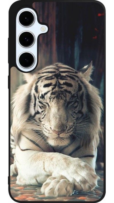 Samsung Galaxy S24 FE Case Hülle - Silikon schwarz Zen Tiger