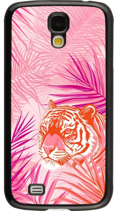 Samsung Galaxy S4 Case Hülle - Tiger Palmen rosa