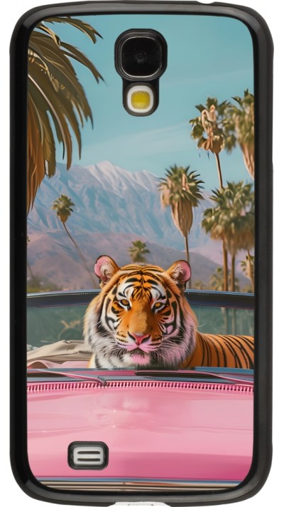 Samsung Galaxy S4 Case Hülle - Tiger Auto rosa