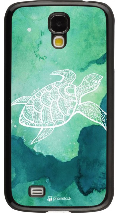 Coque Samsung Galaxy S4 - Turtle Aztec Watercolor