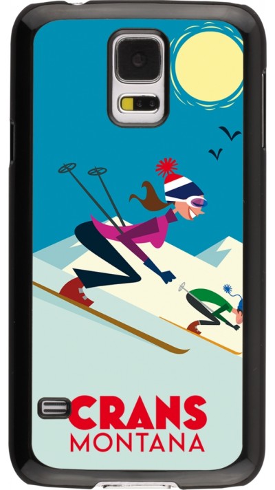 Samsung Galaxy S5 Case Hülle - Crans-Montana Ski Downhill