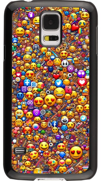 Samsung Galaxy S5 Case Hülle - Emoji gemischt