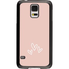 Coque Samsung Galaxy S5 - Valentine 2023 three minimalist hearts