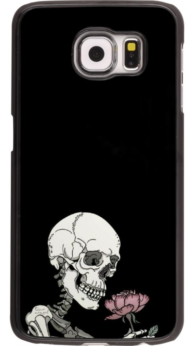 Samsung Galaxy S6 Case Hülle - Halloween 2023 rose and skeleton
