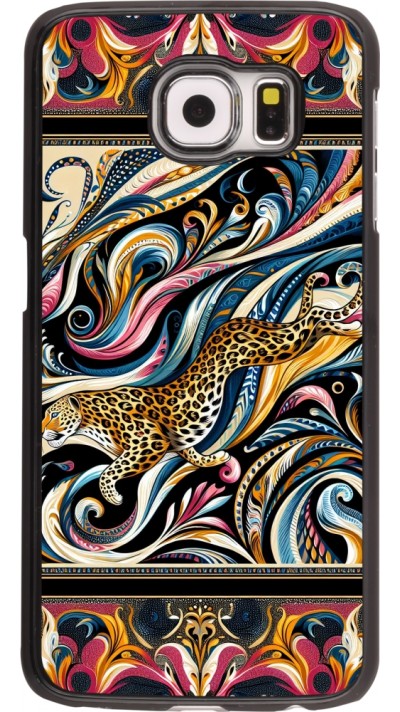 Samsung Galaxy S6 Case Hülle - Leopard Abstrakte Kunst