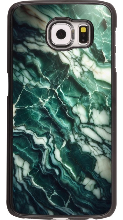 Samsung Galaxy S6 Case Hülle - Majestätischer grüner Marmor
