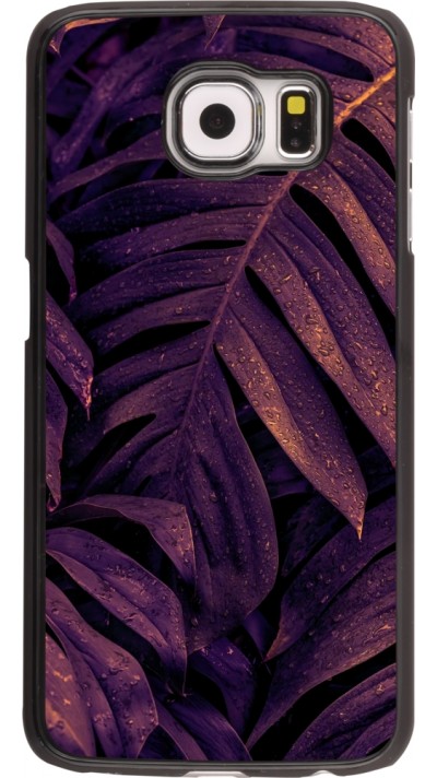 Samsung Galaxy S6 Case Hülle - Purple Light Leaves