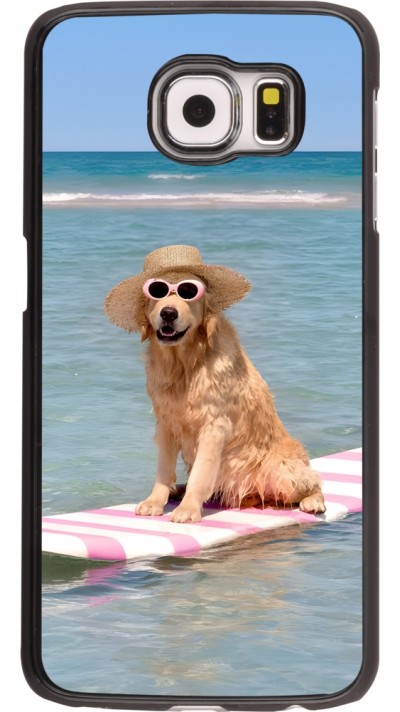 Samsung Galaxy S6 Case Hülle - Summer Dog on Paddle