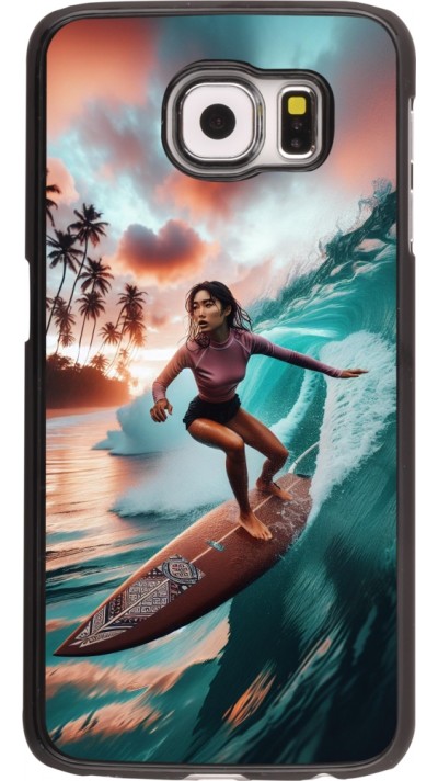 Samsung Galaxy S6 Case Hülle - Surferin aus Bali