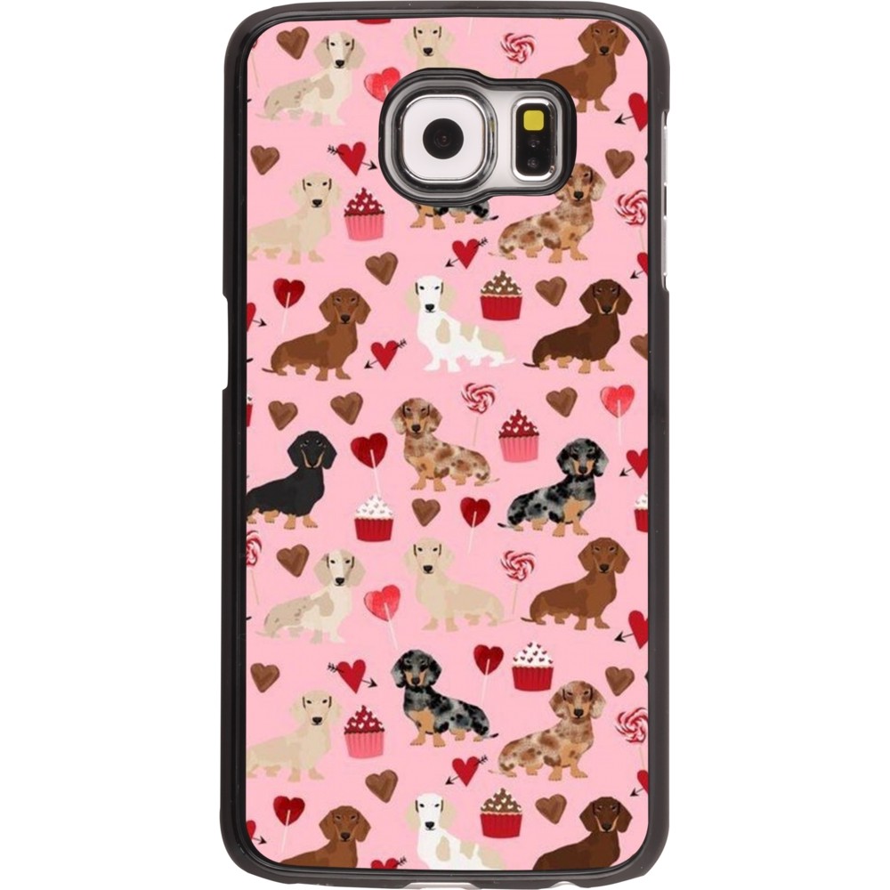 Samsung Galaxy S6 Case Hülle - Valentine 2024 puppy love