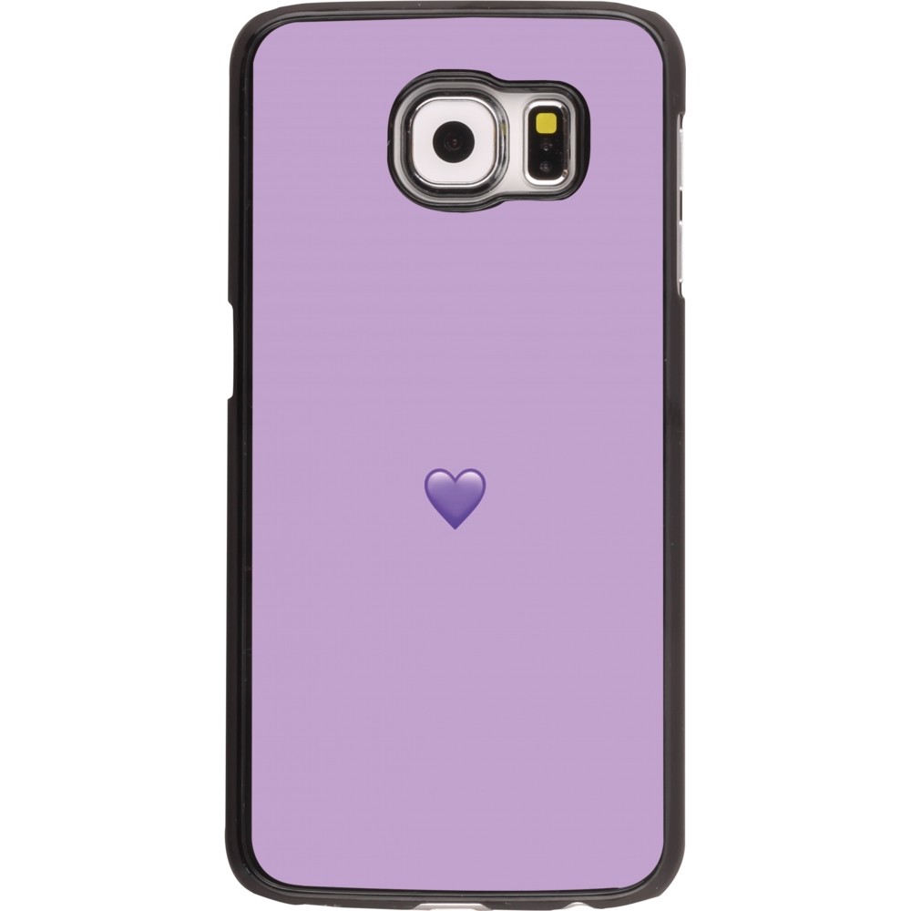 Samsung Galaxy S6 Case Hülle - Valentine 2023 purpule single heart