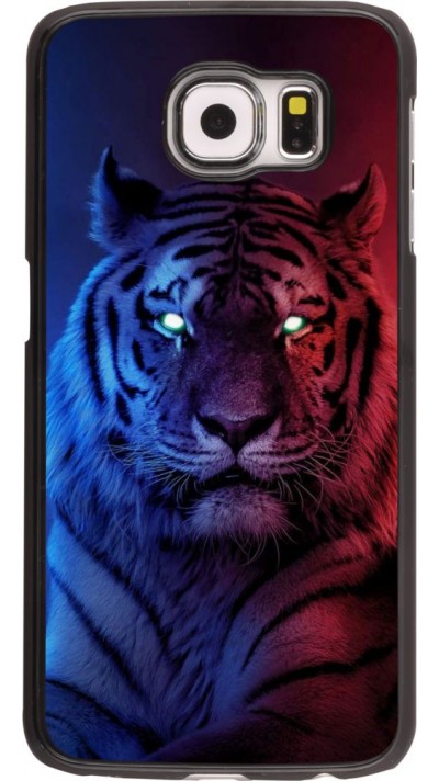 Coque Samsung Galaxy S6 edge - Tiger Blue Red