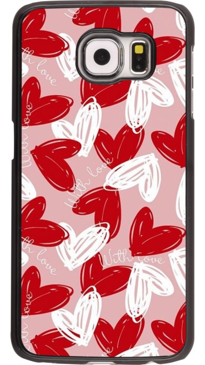 Coque Samsung Galaxy S6 edge - Valentine 2024 with love heart