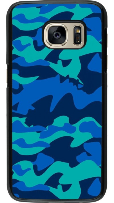 Hülle Samsung Galaxy S7 - Camo Blue