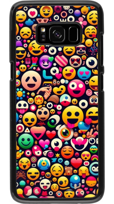 Samsung Galaxy S8 Case Hülle - Emoji Mix Farbe