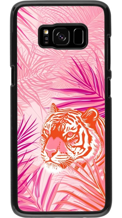 Samsung Galaxy S8 Case Hülle - Tiger Palmen rosa