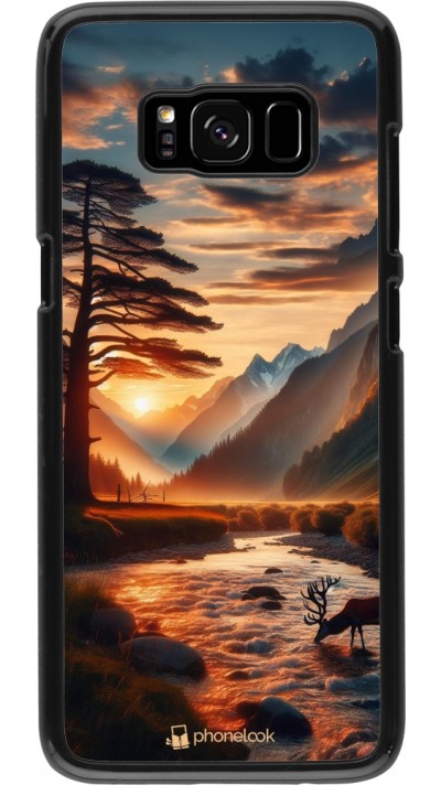 Samsung Galaxy S8 Case Hülle - Tal Sonnenuntergang Hirsch Baum