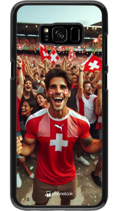 Coque Samsung Galaxy S8+ - Supporter Suisse Euro 2024