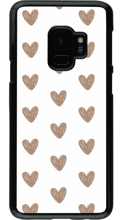 Samsung Galaxy S9 Case Hülle - Autumn 2024 brown hearts