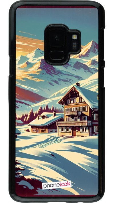 Samsung Galaxy S9 Case Hülle - Chalet Berg verschneit