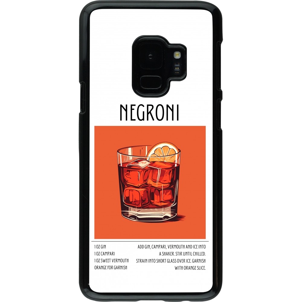 Samsung Galaxy S9 Case Hülle - Cocktail Rezept Negroni