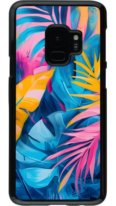 Samsung Galaxy S9 Case Hülle - Palms Blue