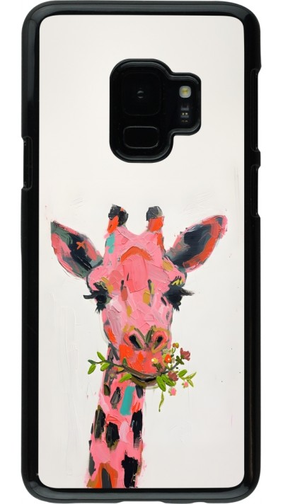 Coque Samsung Galaxy S9 - Pink Girafe Paint