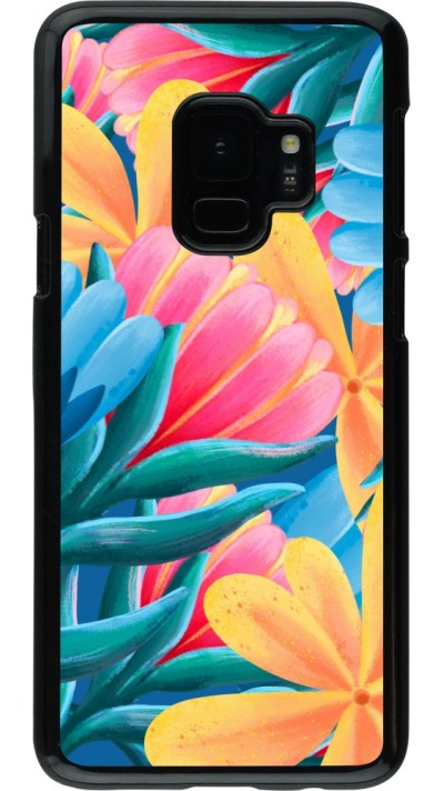 Samsung Galaxy S9 Case Hülle - Spring 23 colorful flowers