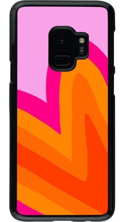 Samsung Galaxy S9 Case Hülle - Valentine 2024 heart gradient