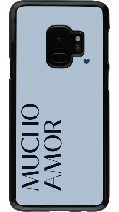 Samsung Galaxy S9 Case Hülle - Valentine 2024 mucho amor azul