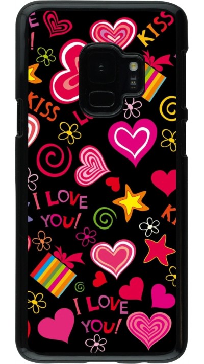 Samsung Galaxy S9 Case Hülle - Valentine 2023 love symbols