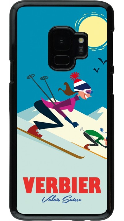 Samsung Galaxy S9 Case Hülle - Verbier Ski Downhill