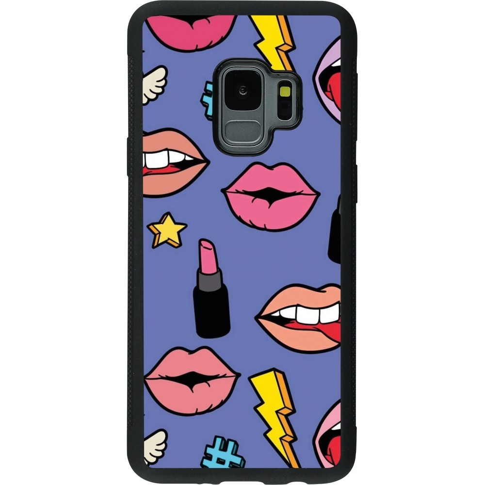 Samsung Galaxy S9 Case Hülle - Silikon schwarz Lips and lipgloss