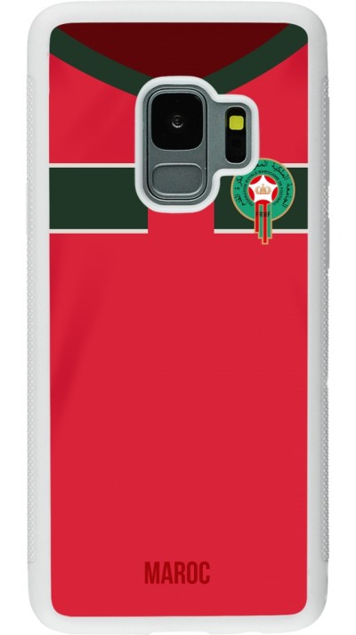 Samsung Galaxy S9 Case Hülle - Silikon weiss Marokko 2022 personalisierbares Fussballtrikot