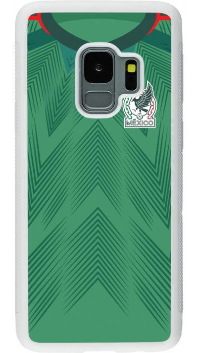 Samsung Galaxy S9 Case Hülle - Silikon weiss Mexiko 2022 personalisierbares Fussballtrikot