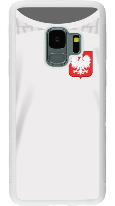 Samsung Galaxy S9 Case Hülle - Silikon weiss Polen 2022 personalisierbares Fussballtrikot