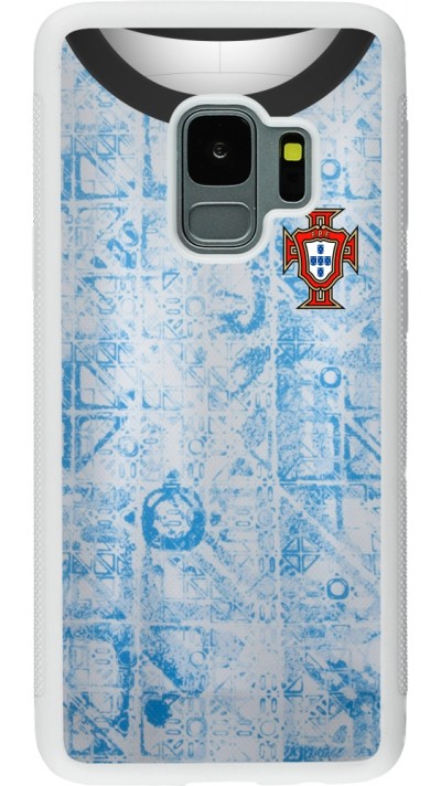 Samsung Galaxy S9 Case Hülle - Silikon weiss Portugal Away personalisierbares Fussballtrikot