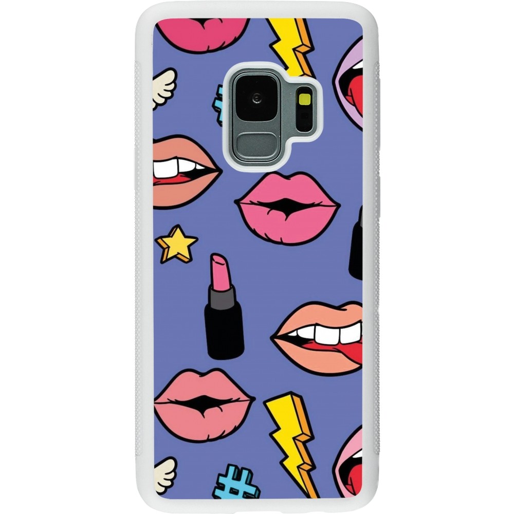 Samsung Galaxy S9 Case Hülle - Silikon weiss Lips and lipgloss