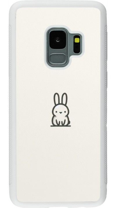 Samsung Galaxy S9 Case Hülle - Silikon weiss Minimal Häschen Süße