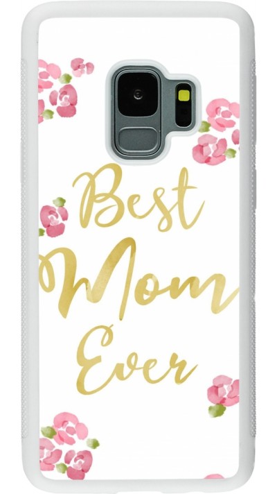 Samsung Galaxy S9 Case Hülle - Silikon weiss Mom 2024 best Mom ever