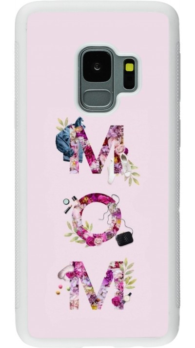 Samsung Galaxy S9 Case Hülle - Silikon weiss Mom 2024 girly mom