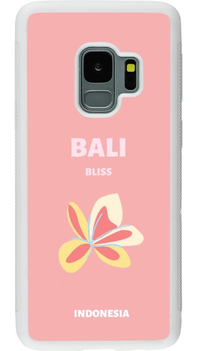 Samsung Galaxy S9 Case Hülle - Silikon weiss Pop Summer Destination Bali