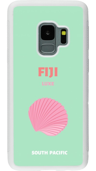 Samsung Galaxy S9 Case Hülle - Silikon weiss Pop Summer Destination Fiji