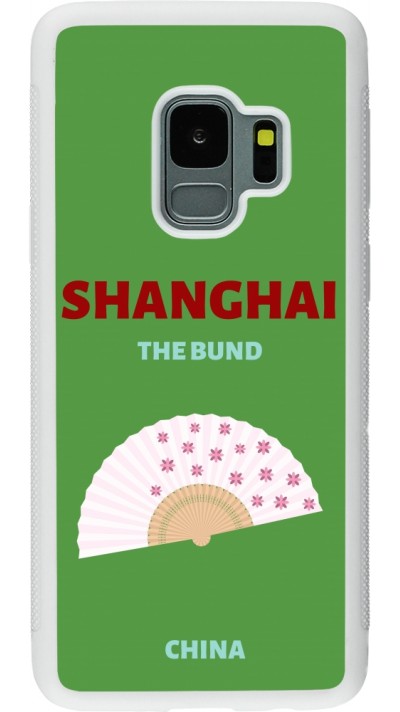 Samsung Galaxy S9 Case Hülle - Silikon weiss Pop Summer Destination Shanghai