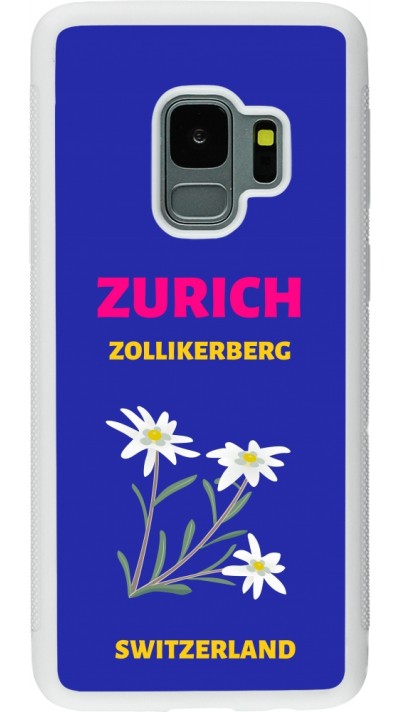 Samsung Galaxy S9 Case Hülle - Silikon weiss Pop Summer Destination Zurich