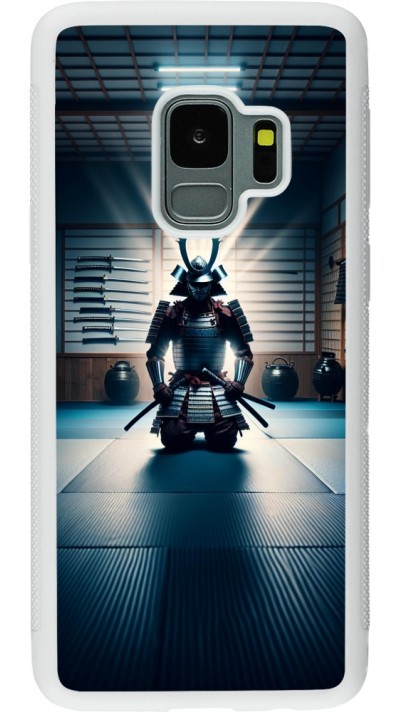 Samsung Galaxy S9 Case Hülle - Silikon weiss Samurai im Gebet