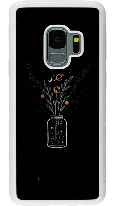 Coque Samsung Galaxy S9 - Silicone rigide blanc Vase black