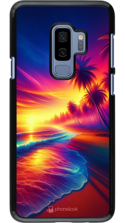 Samsung Galaxy S9+ Case Hülle - Strand Sonnenuntergang auffällig