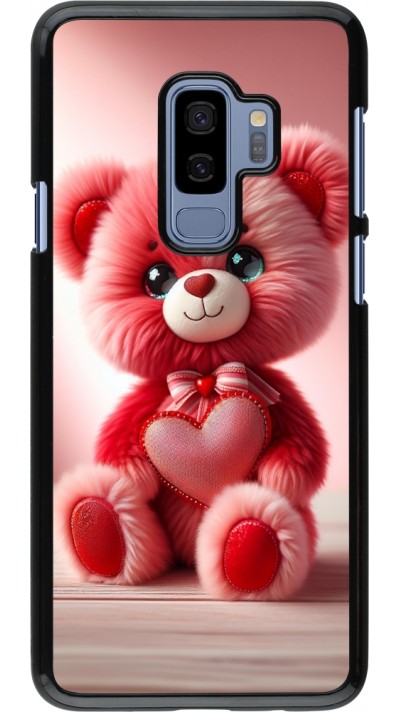 Samsung Galaxy S9+ Case Hülle - Valentin 2024 Rosaroter Teddybär