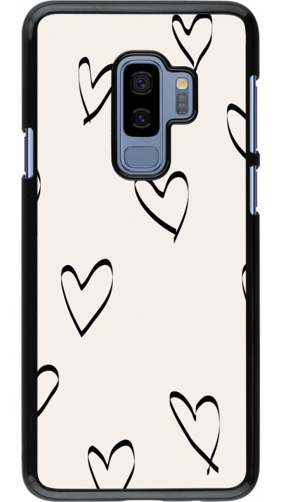 Samsung Galaxy S9+ Case Hülle - Valentine 2023 minimalist hearts